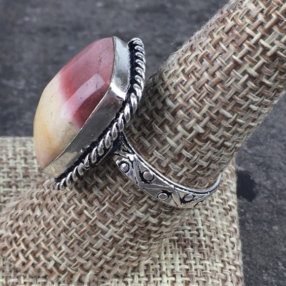 Mookaite Imperial Jasper Stone Ring Size 8 - Picture 8 of 10